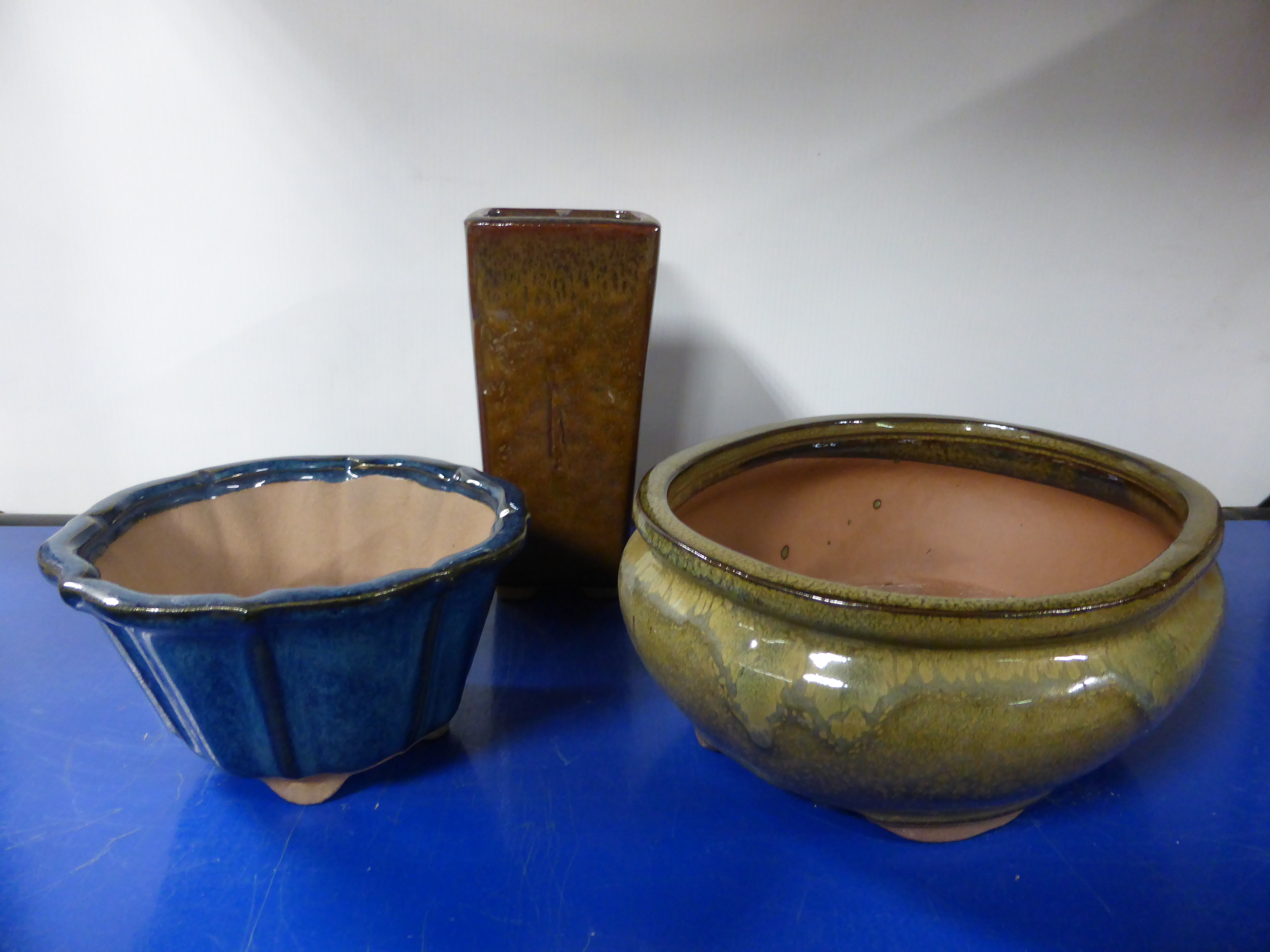 Selection of Glazed Bonsai Pots