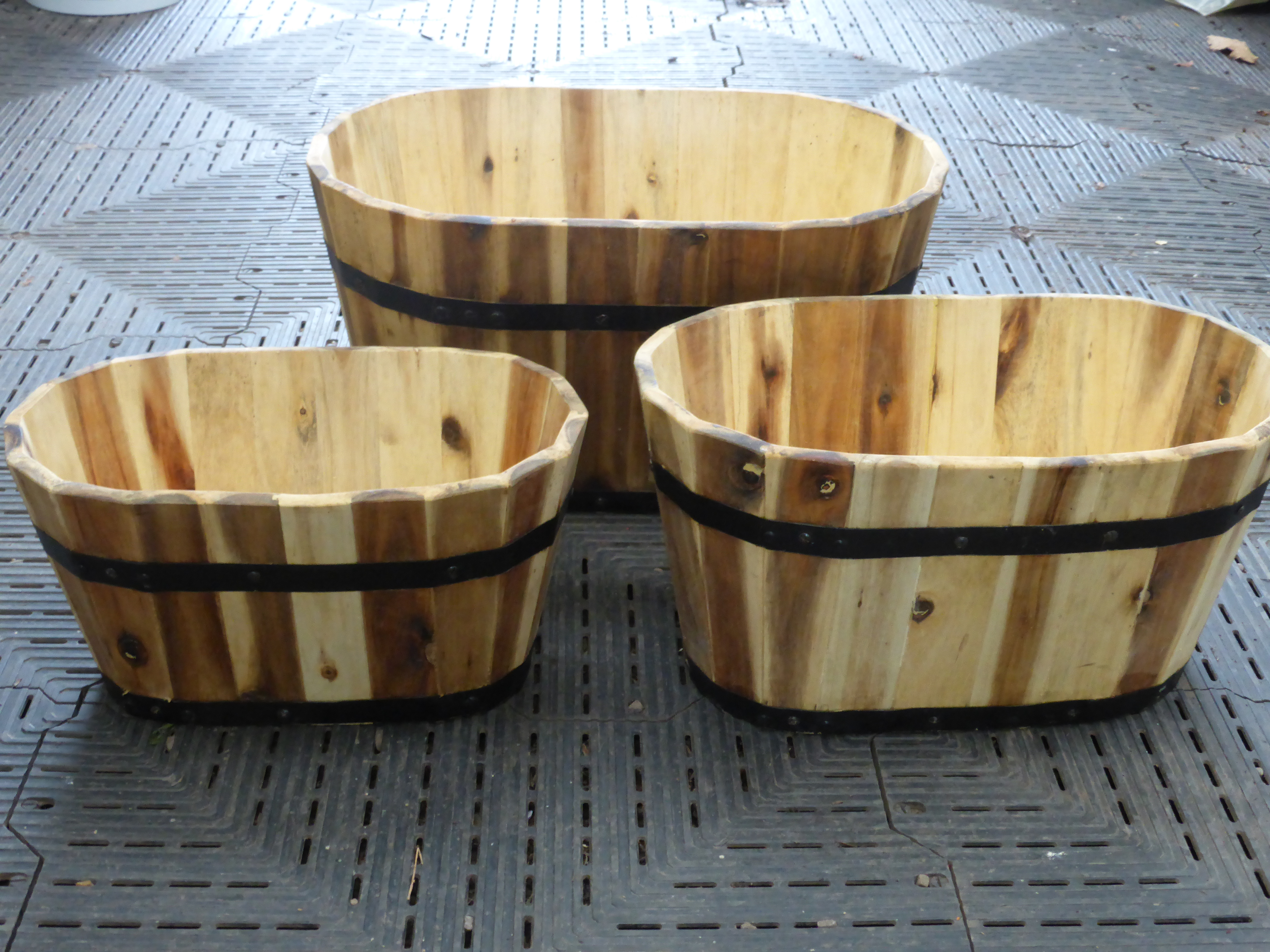 Set of Wooden Barrels